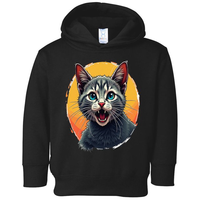Cursed Cat Cement Eater Meme Toddler Hoodie
