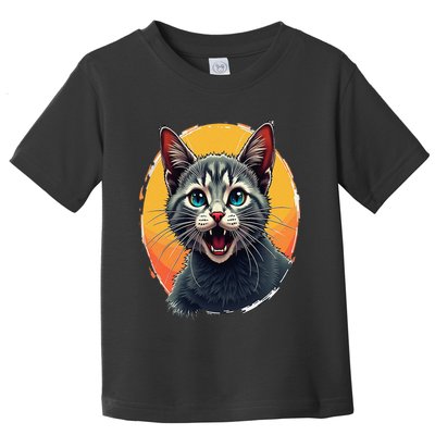 Cursed Cat Cement Eater Meme Toddler T-Shirt