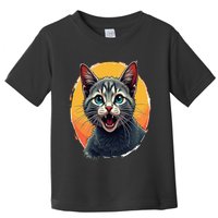 Cursed Cat Cement Eater Meme Toddler T-Shirt