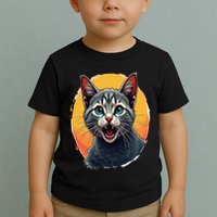 Cursed Cat Cement Eater Meme Toddler T-Shirt