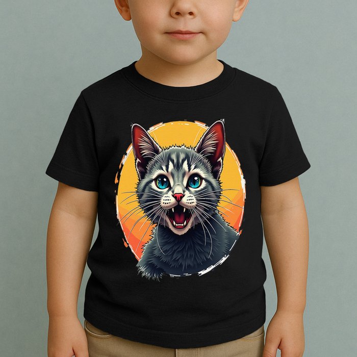 Cursed Cat Cement Eater Meme Toddler T-Shirt