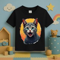 Cursed Cat Cement Eater Meme Toddler T-Shirt