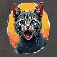 Cursed Cat Cement Eater Meme Vector Backpack