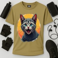 Cursed Cat Cement Eater Meme Performance Shirt