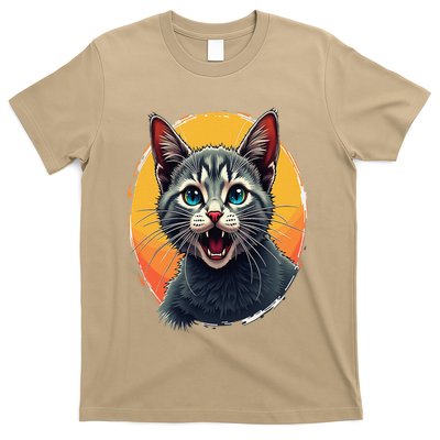 Cursed Cat Cement Eater Meme T-Shirt