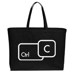 Ctrl C Copy Paste Family Matching Gift Cotton Canvas Jumbo Tote