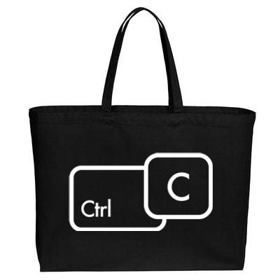 Ctrl C Copy Paste Family Matching Gift Cotton Canvas Jumbo Tote