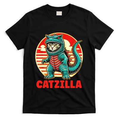 Cat Catzilla Cat Mom Cat Dad T-Shirt