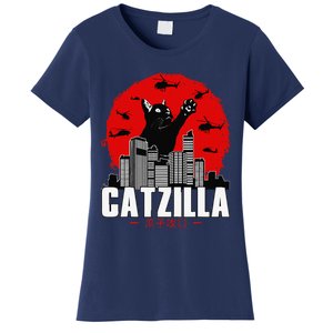 Catzilla Cute Cat Stuff For Cat Lover Cat Mom Cat Dad Women's T-Shirt