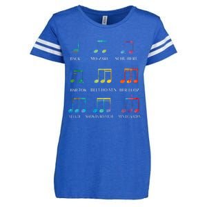 Classic Composers Classical Music Musical Notes Enza Ladies Jersey Football T-Shirt