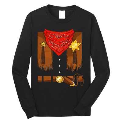 Cowboy Costume Cowgirl Halloween Long Sleeve Shirt