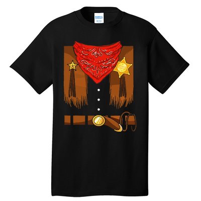 Cowboy Costume Cowgirl Halloween Tall T-Shirt