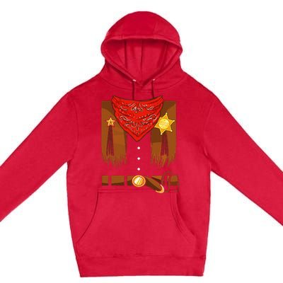 Cowboy Costume Cowgirl Halloween Premium Pullover Hoodie