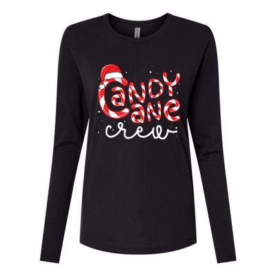 Candy Cane Crew Christmas Squad Xmas Family Matching Santa Womens Cotton Relaxed Long Sleeve T-Shirt