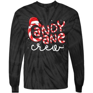 Candy Cane Crew Christmas Squad Xmas Family Matching Santa Tie-Dye Long Sleeve Shirt