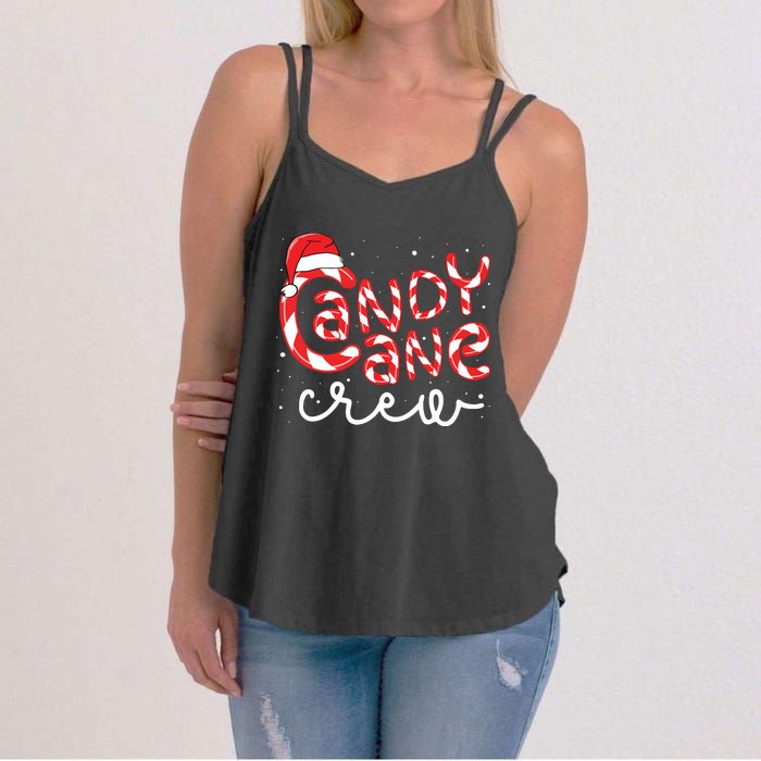 Candy Cane Crew Christmas Squad Xmas Family Matching Santa Women's Strappy Tank