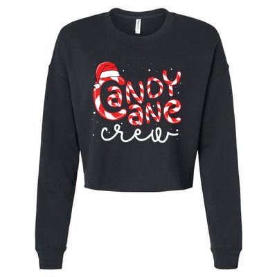 Candy Cane Crew Christmas Squad Xmas Family Matching Santa Cropped Pullover Crew