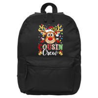 Christmas Cousin Crew Reindeer Santa Hat Lights Teens 16 in Basic Backpack