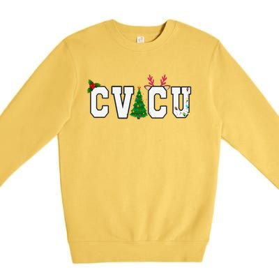 CVICU Christmas Cardiovascular Intensive Care Unit Nurse ICU Premium Crewneck Sweatshirt