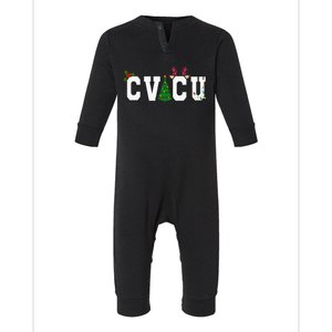 CVICU Christmas Cardiovascular Intensive Care Unit Nurse ICU Infant Fleece One Piece