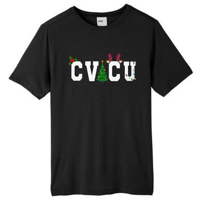 CVICU Christmas Cardiovascular Intensive Care Unit Nurse ICU Tall Fusion ChromaSoft Performance T-Shirt