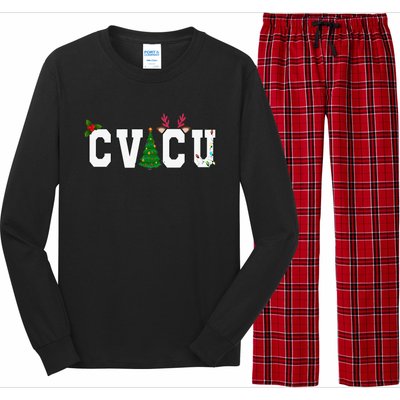 CVICU Christmas Cardiovascular Intensive Care Unit Nurse ICU Long Sleeve Pajama Set