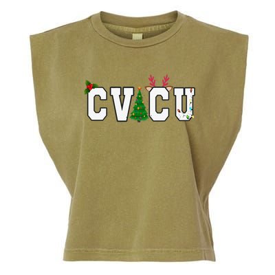 CVICU Christmas Cardiovascular Intensive Care Unit Nurse ICU Garment-Dyed Women's Muscle Tee