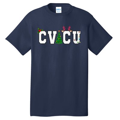 CVICU Christmas Cardiovascular Intensive Care Unit Nurse ICU Tall T-Shirt