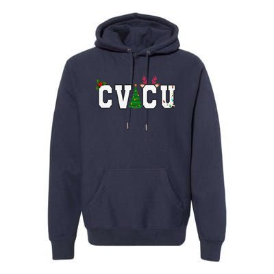 CVICU Christmas Cardiovascular Intensive Care Unit Nurse ICU Premium Hoodie