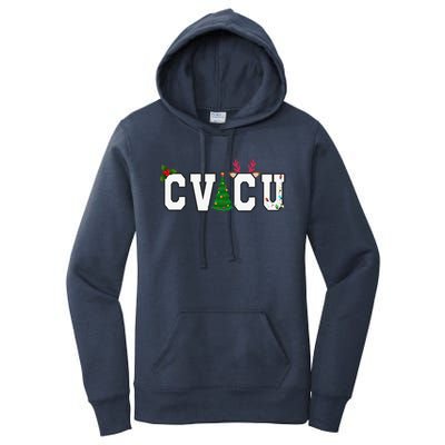 CVICU Christmas Cardiovascular Intensive Care Unit Nurse ICU Women's Pullover Hoodie