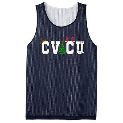 CVICU Christmas Cardiovascular Intensive Care Unit Nurse ICU Mesh Reversible Basketball Jersey Tank