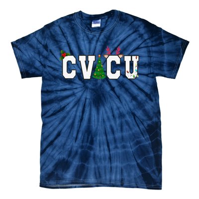 CVICU Christmas Cardiovascular Intensive Care Unit Nurse ICU Tie-Dye T-Shirt