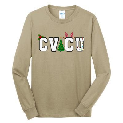 CVICU Christmas Cardiovascular Intensive Care Unit Nurse ICU Tall Long Sleeve T-Shirt