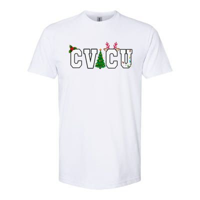 CVICU Christmas Cardiovascular Intensive Care Unit Nurse ICU Softstyle CVC T-Shirt