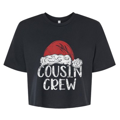 Cousin Crew Christmas Costume Gift Matching Family Xmas Bella+Canvas Jersey Crop Tee