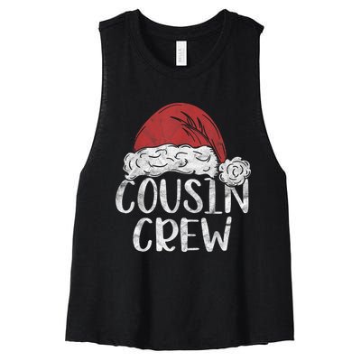 Cousin Crew Christmas Costume Gift Matching Family Xmas Women's Racerback Cropped Tank