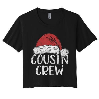 Cousin Crew Christmas Costume Gift Matching Family Xmas Women's Crop Top Tee