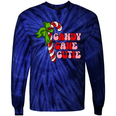 Christmas Candy Cane Cutie Cute groovy Xmas  Tie-Dye Long Sleeve Shirt