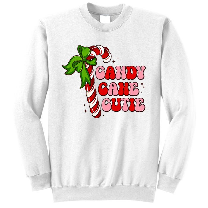 Christmas Candy Cane Cutie Cute groovy Xmas  Sweatshirt