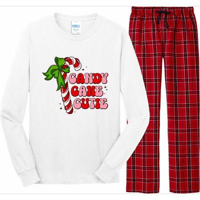 Christmas Candy Cane Cutie Cute groovy Xmas  Long Sleeve Pajama Set