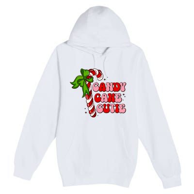 Christmas Candy Cane Cutie Cute groovy Xmas  Premium Pullover Hoodie