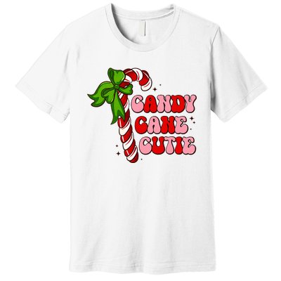 Christmas Candy Cane Cutie Cute groovy Xmas  Premium T-Shirt