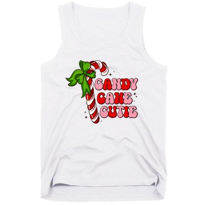 Christmas Candy Cane Cutie Cute groovy Xmas  Tank Top