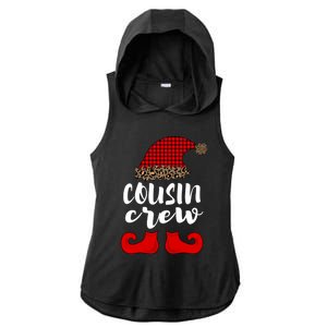 Christmas Cousin Crew Buffalo Red Plaid Pajamas Family Xmas Cool Gift Ladies PosiCharge Tri-Blend Wicking Draft Hoodie Tank