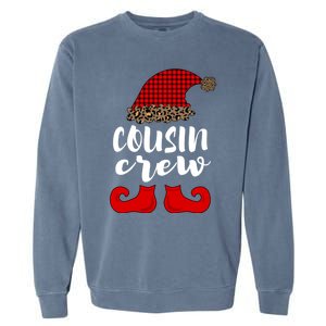 Christmas Cousin Crew Buffalo Red Plaid Pajamas Family Xmas Cool Gift Garment-Dyed Sweatshirt