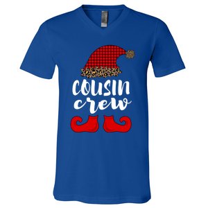 Christmas Cousin Crew Buffalo Red Plaid Pajamas Family Xmas Cool Gift V-Neck T-Shirt