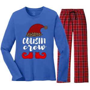 Christmas Cousin Crew Buffalo Red Plaid Pajamas Family Xmas Cool Gift Women's Long Sleeve Flannel Pajama Set 