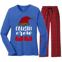 Christmas Cousin Crew Buffalo Red Plaid Pajamas Family Xmas Cool Gift Women's Long Sleeve Flannel Pajama Set 