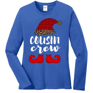 Christmas Cousin Crew Buffalo Red Plaid Pajamas Family Xmas Cool Gift Ladies Long Sleeve Shirt