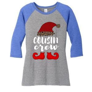 Christmas Cousin Crew Buffalo Red Plaid Pajamas Family Xmas Cool Gift Women's Tri-Blend 3/4-Sleeve Raglan Shirt